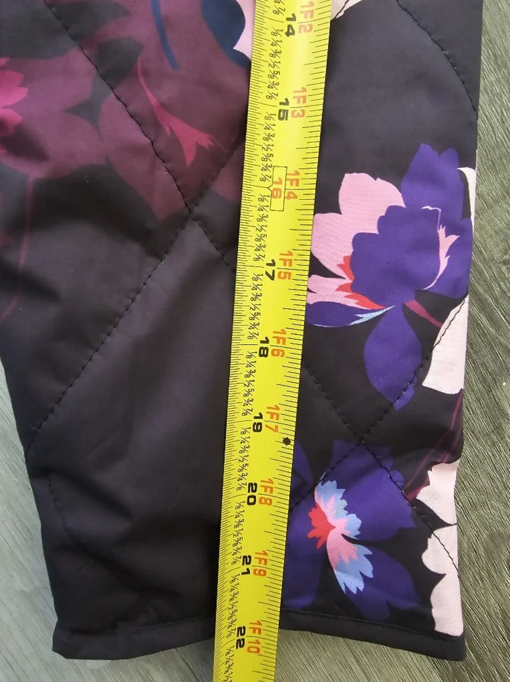 NWT Liz Claiborne Quilted Floral Lightweight Jacket Pockets Size L
